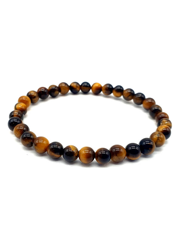 Pulsera Ojo de Tigre con perlas de 6 mm