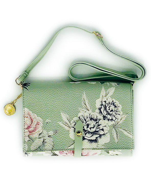 Bolsa para tu libro - Color: Flores Menta