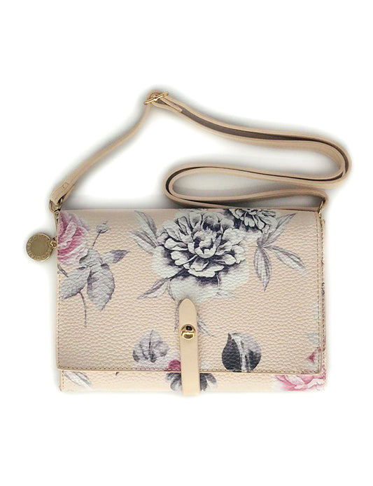 Bolsa para tu libro - Color: Flores Rosa Palo